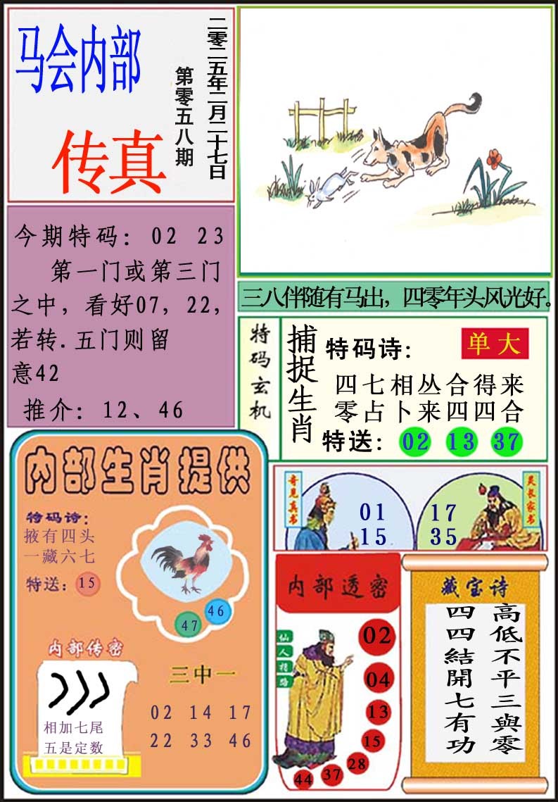 2025058期马会内部传真