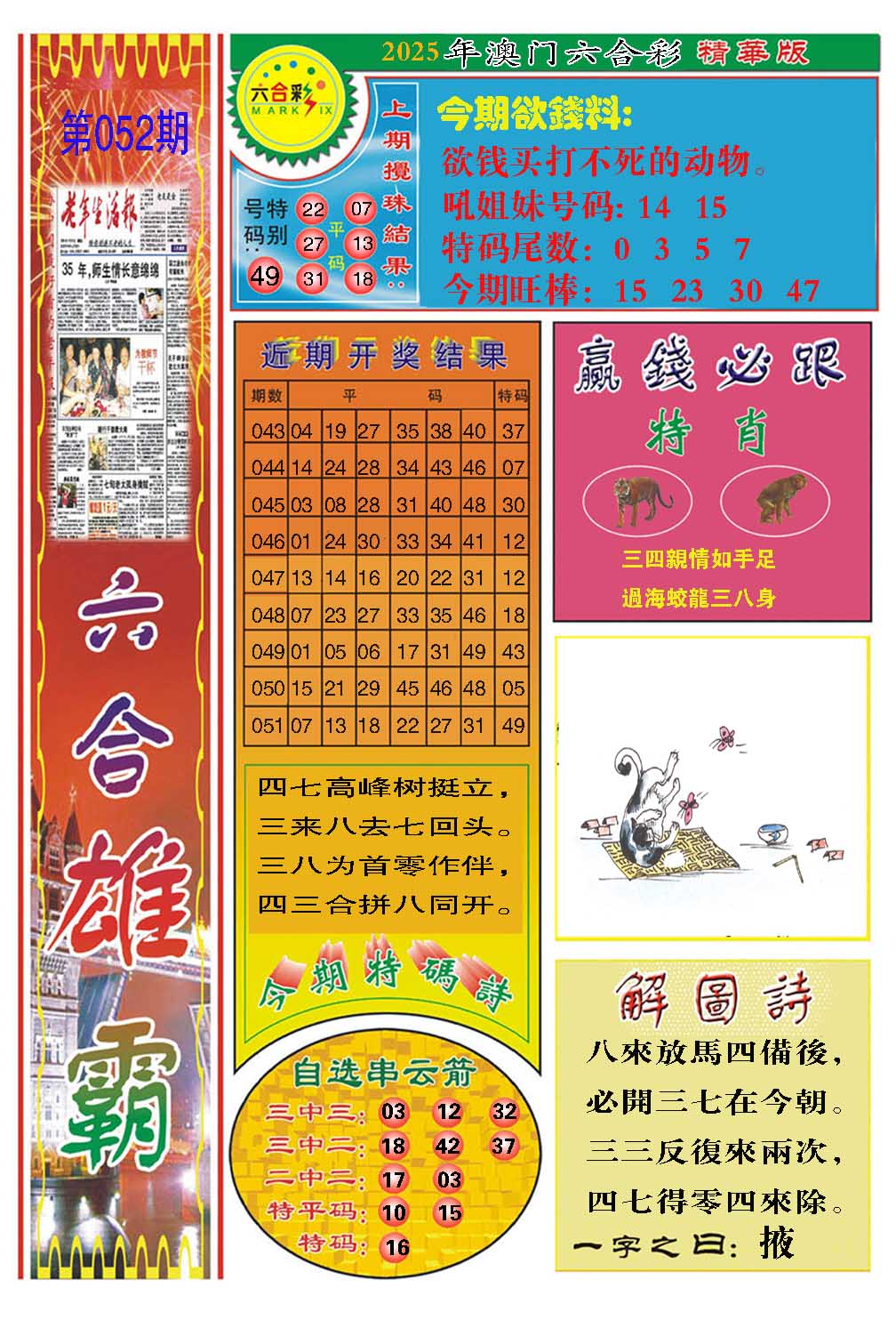 2025052期六合雄霸