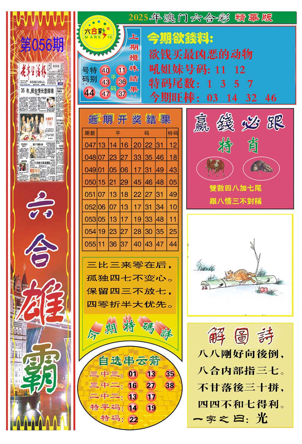 2025056期六合雄霸