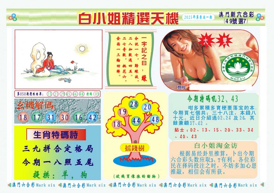 2025051期白小姐精选玄机A