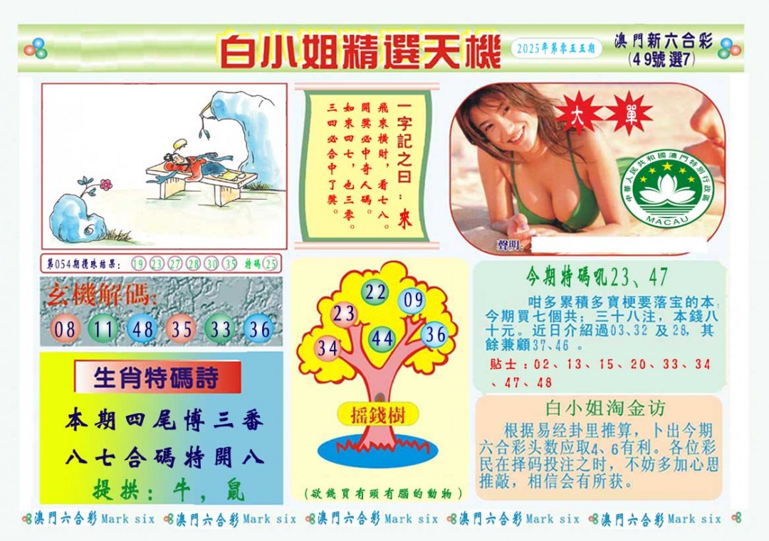 2025055期白小姐精选玄机A