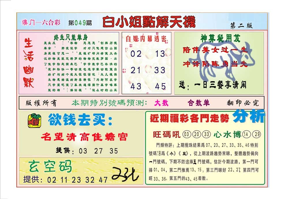 2025049期白小姐点解天机B