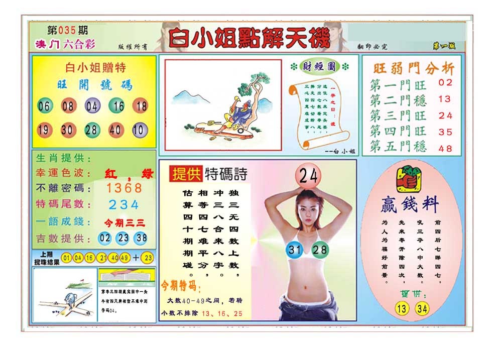 2025035期白小姐点解天机A