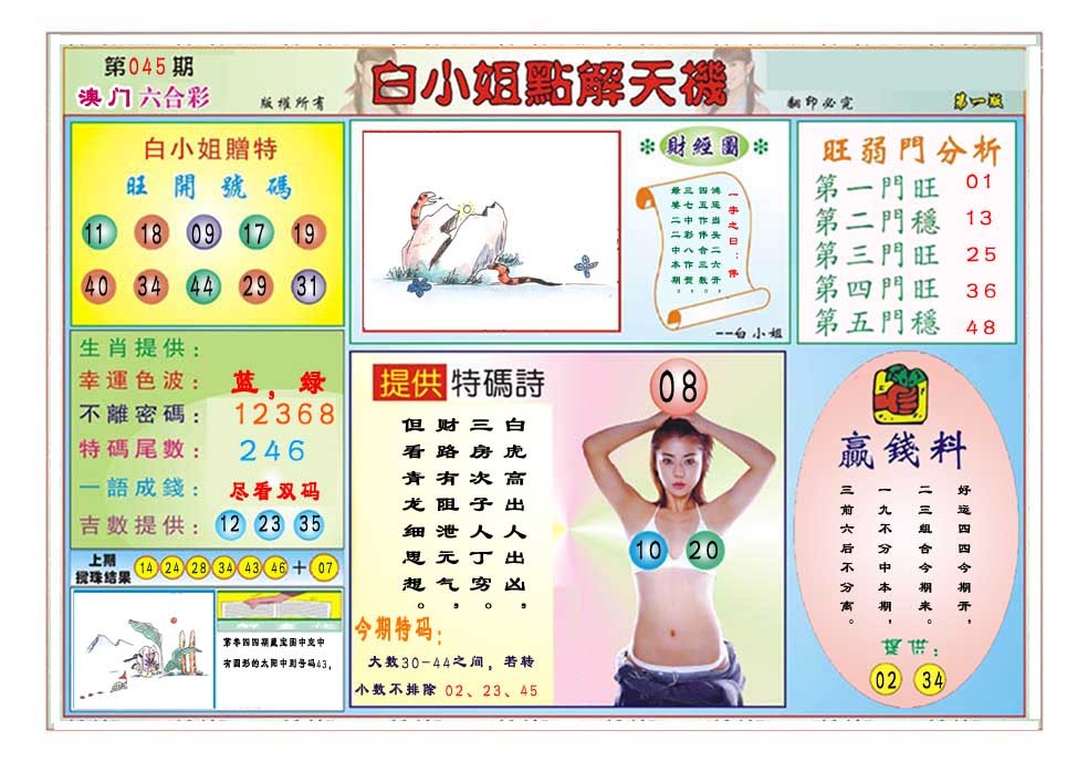 2025045期白小姐点解天机A