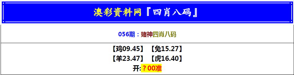 2025056期赌神四肖八码