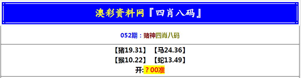 2025052期赌神四肖八码