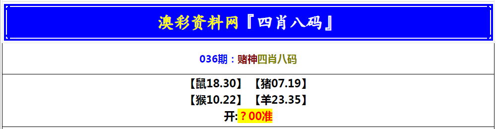 2025036期赌神四肖八码