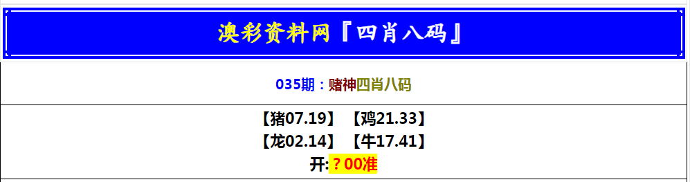 2025035期赌神四肖八码
