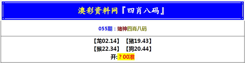 2025055期赌神四肖八码