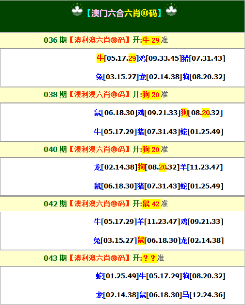 2025043期澳利澳六肖18码