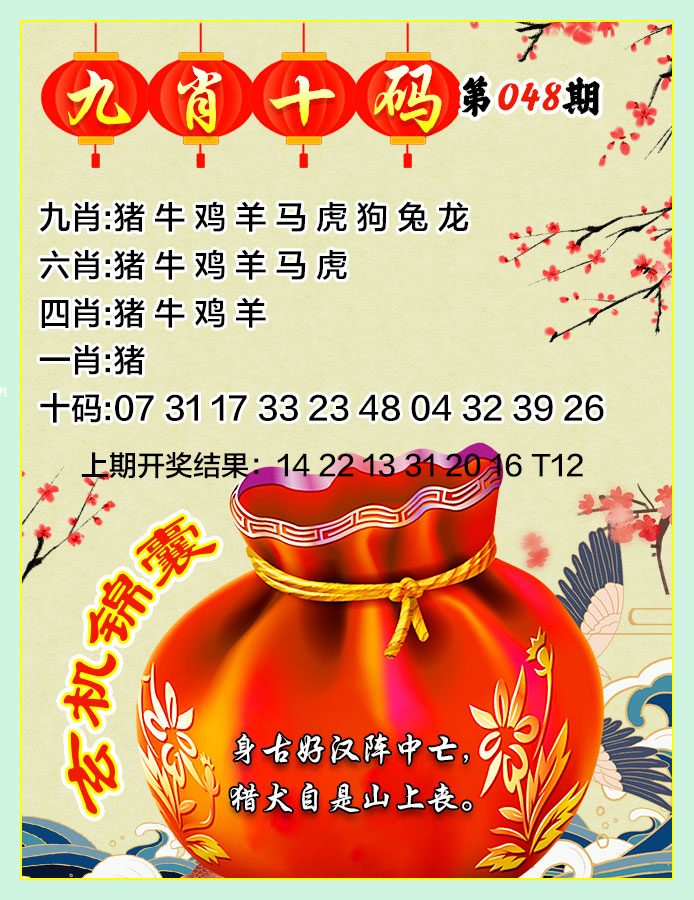 2025048期九肖十码