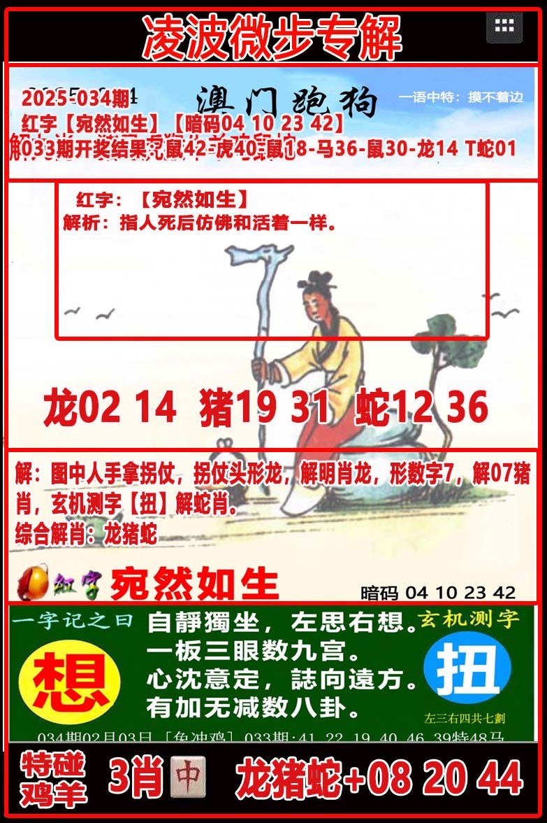 2025034期凌波微步