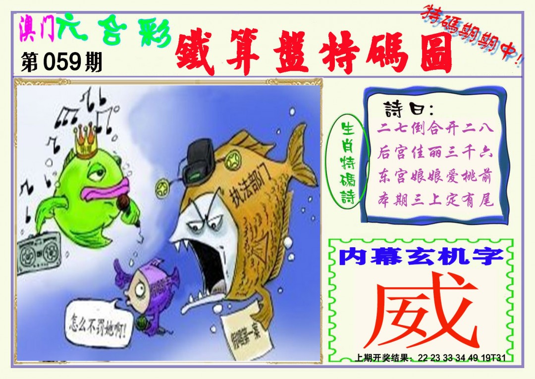 2025059期铁算盘特码图
