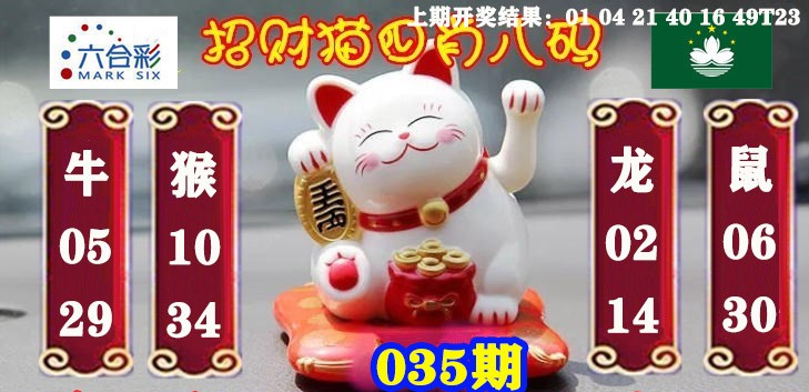 2025035期招财猫四肖八码