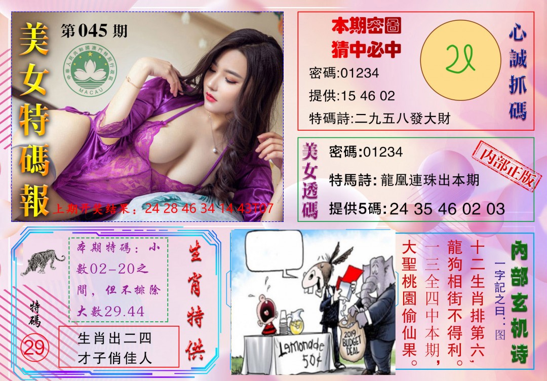2025045期美女特码报