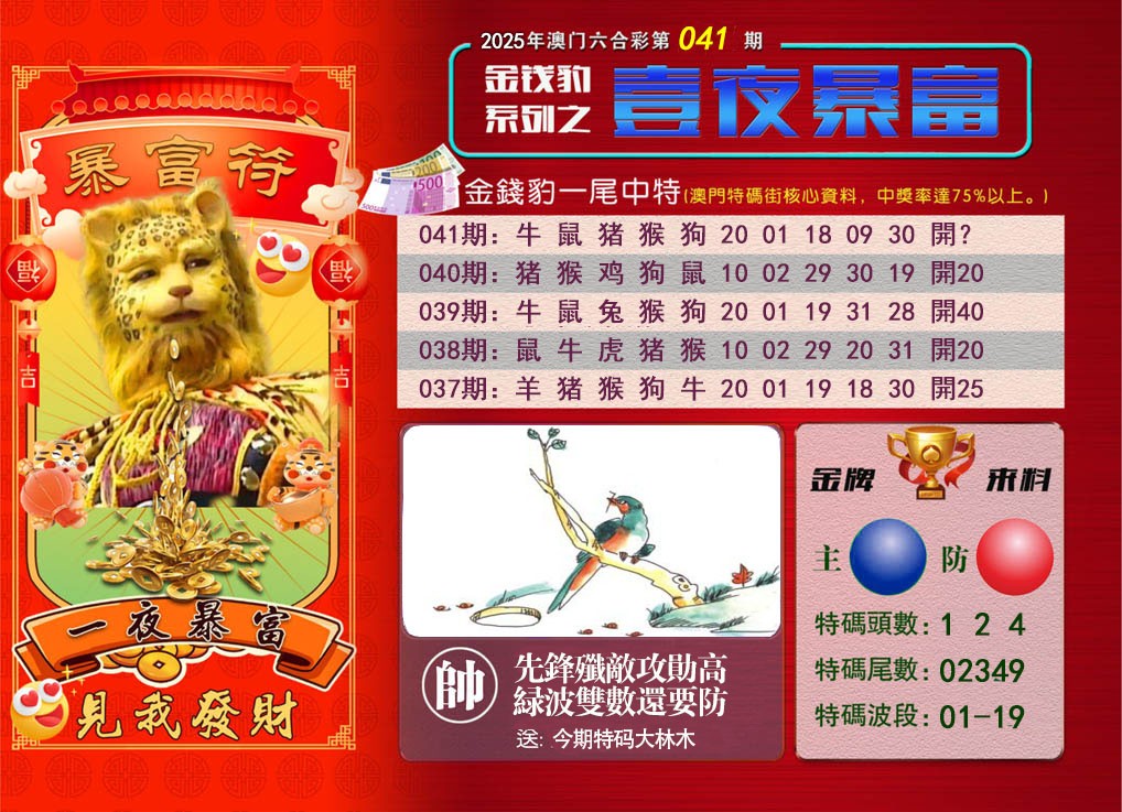 2025041期一夜暴富