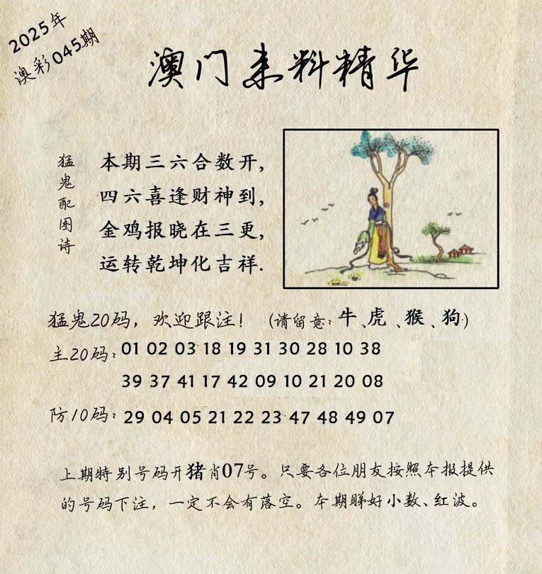 2025045期澳门来料精华