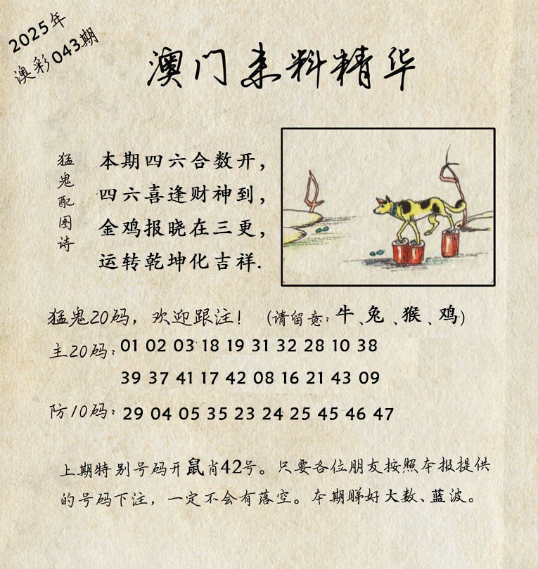 2025043期澳门来料精华