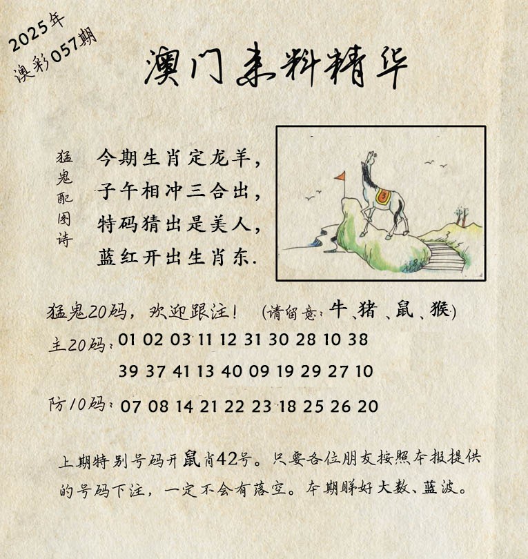 2025057期澳门来料精华