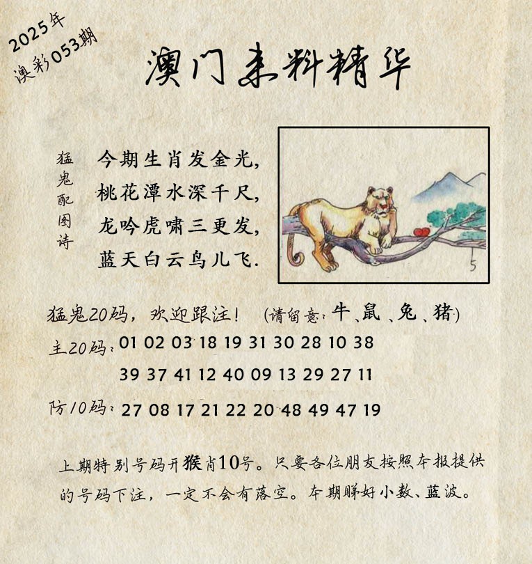 2025053期澳门来料精华