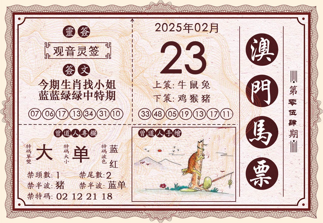 2025054期澳门马票