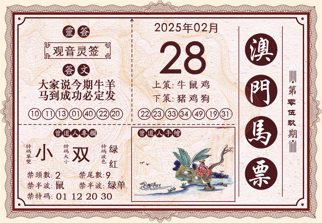 2025059期澳门马票