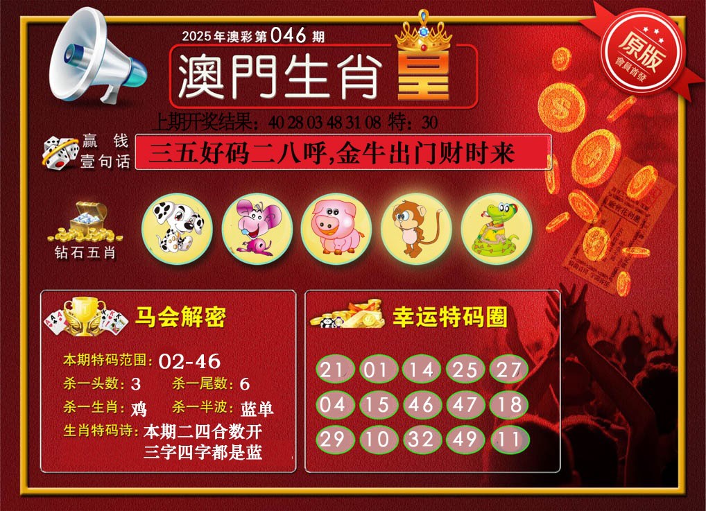 2025046期澳门生肖皇