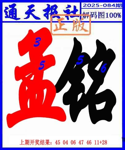 2025084期解码图