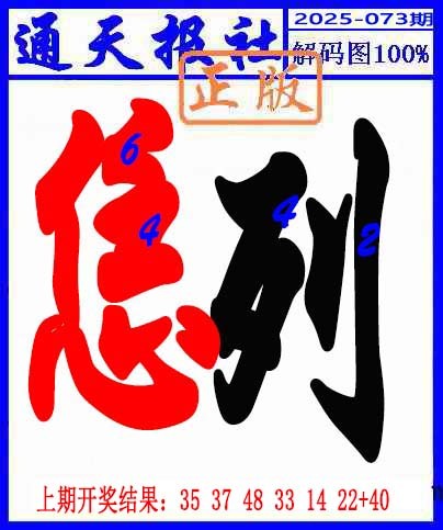 2025073期解码图