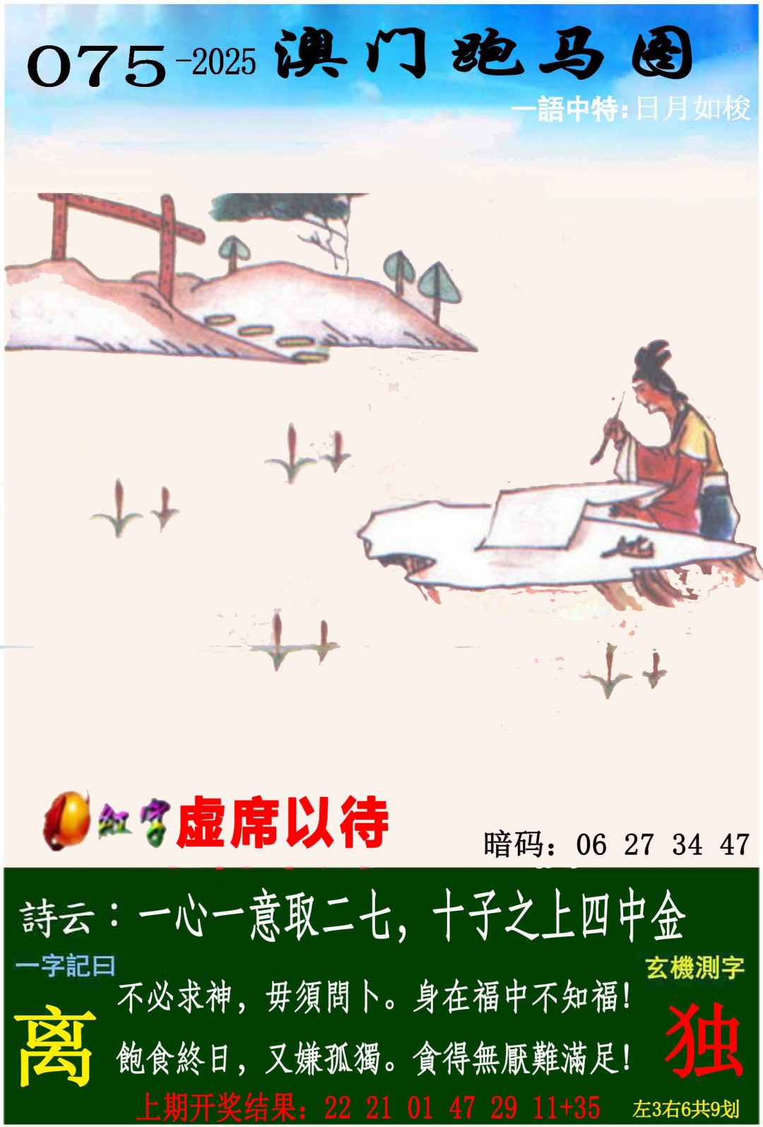 2025075期跑马图