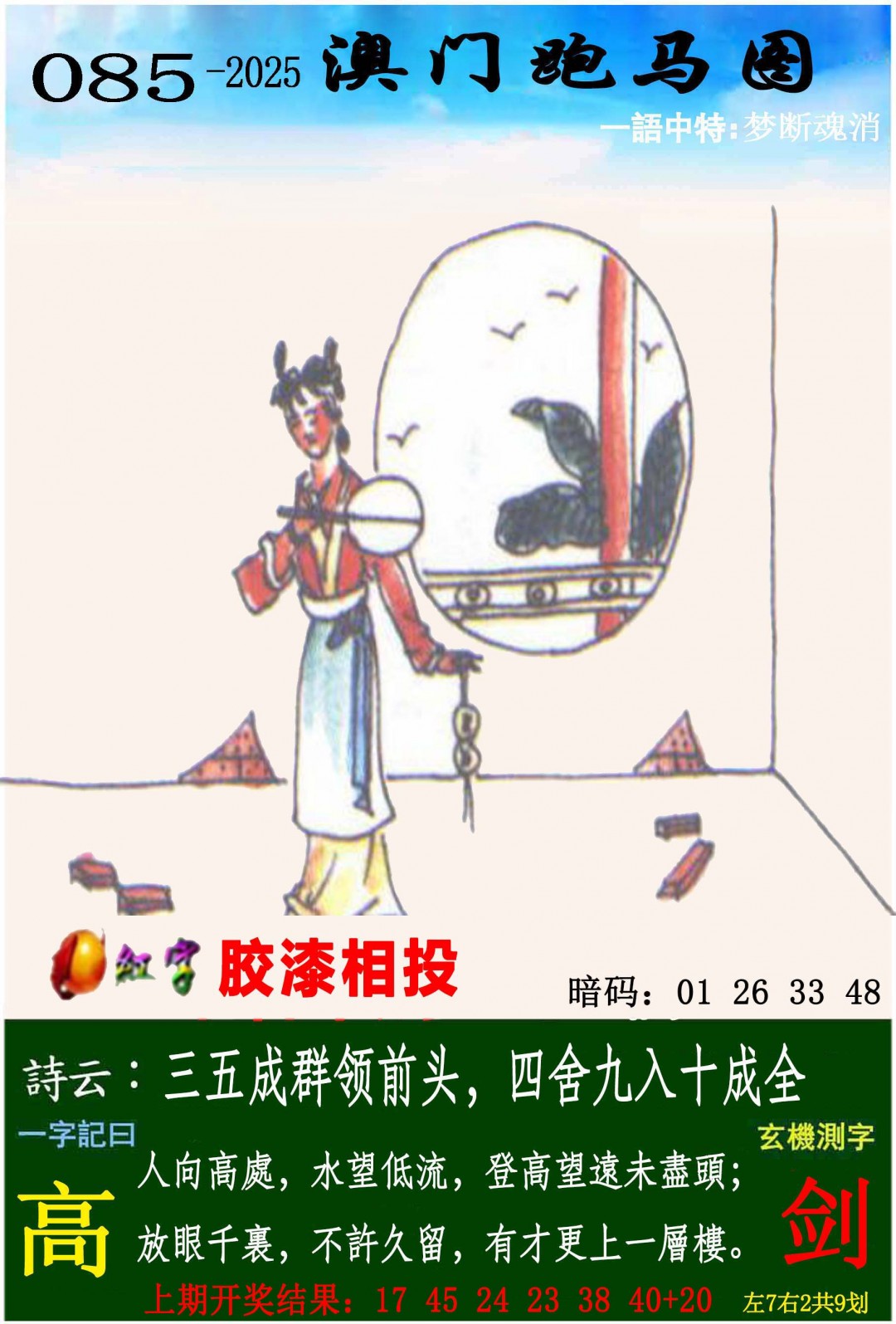 2025085期跑马图