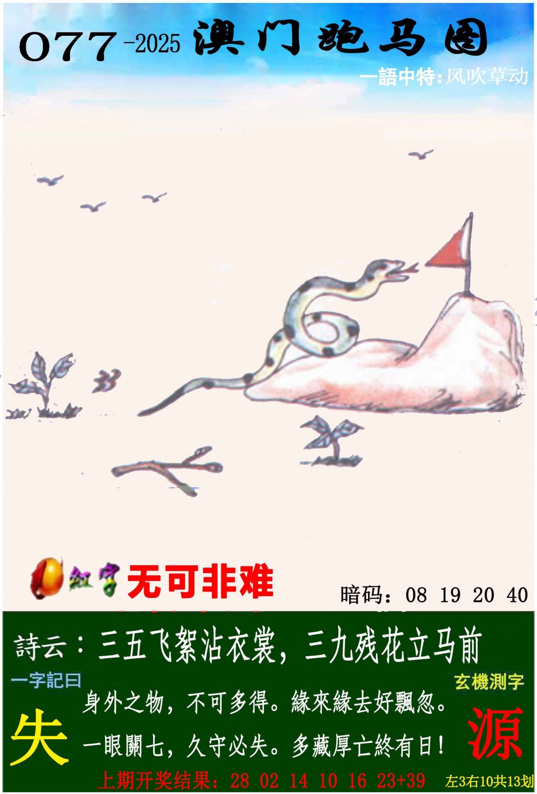2025077期跑马图