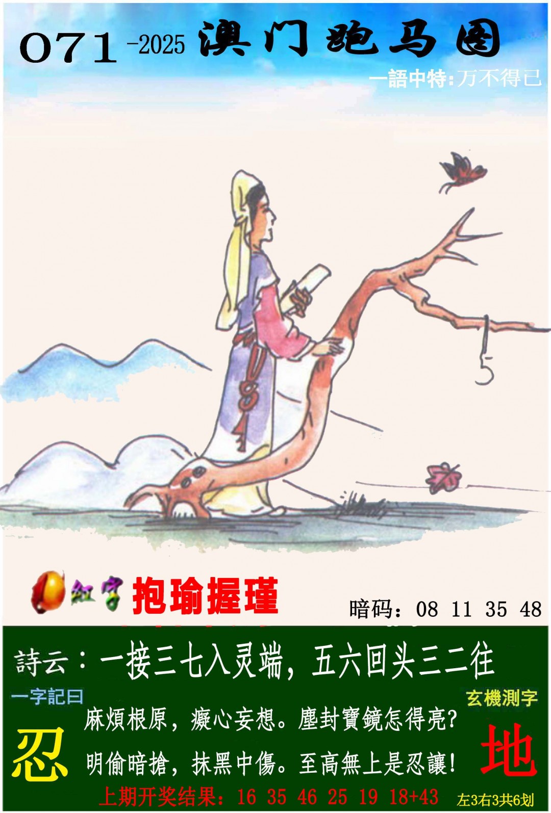 2025071期跑马图