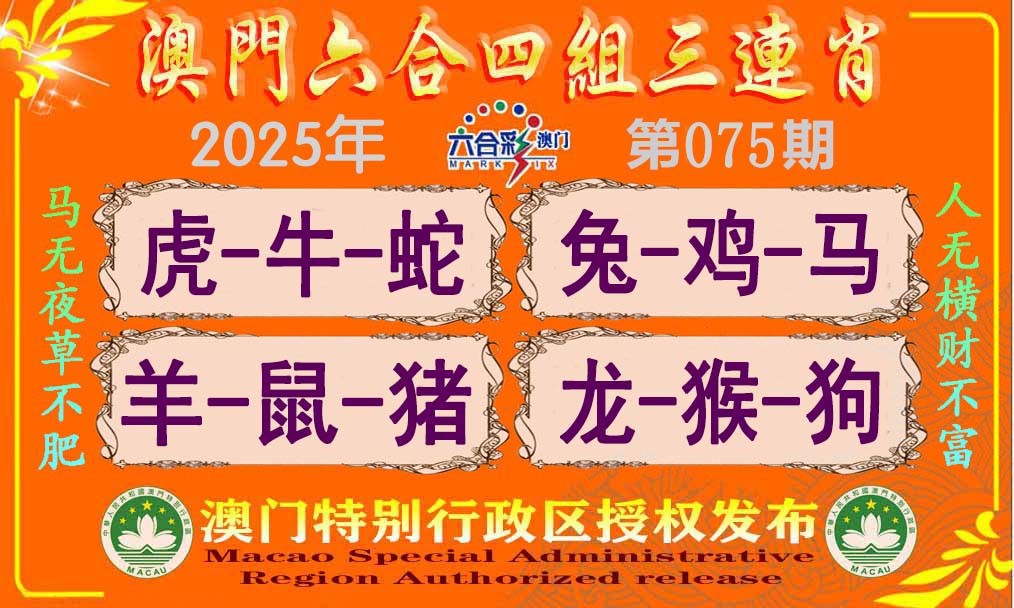 2025075期六合四组三连肖