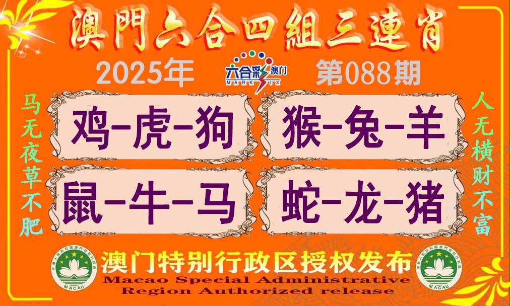 2025088期六合四组三连肖