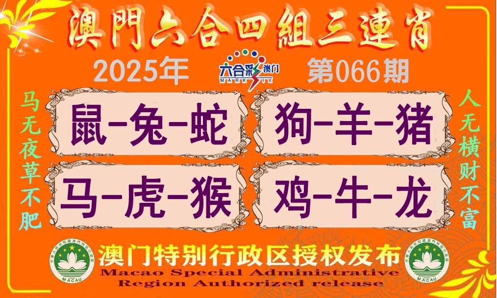 2025066期六合四组三连肖