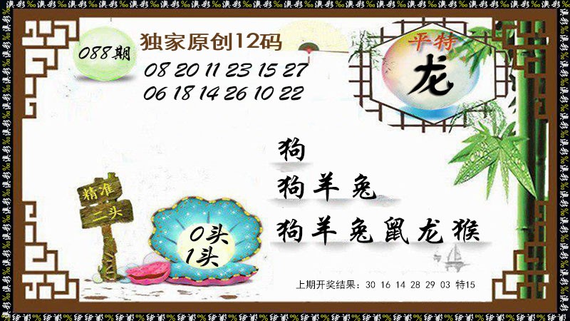 2025088期12码特图