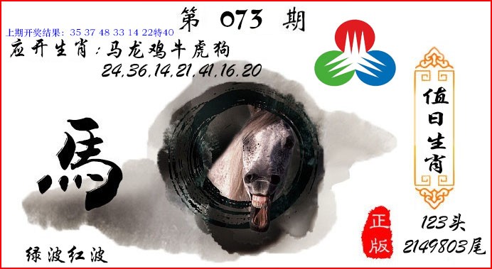 2025073期值日生肖