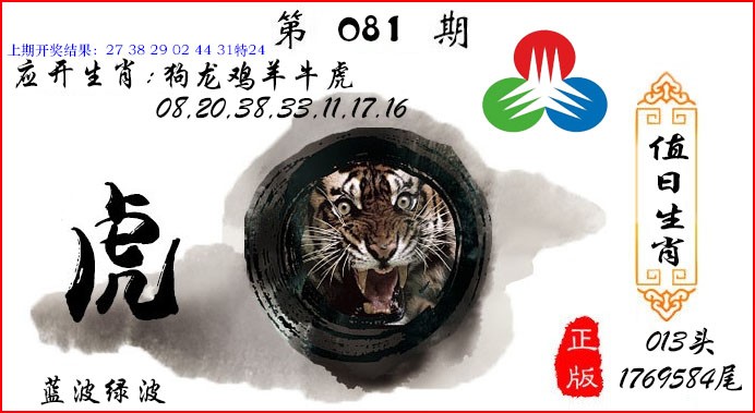 2025081期值日生肖
