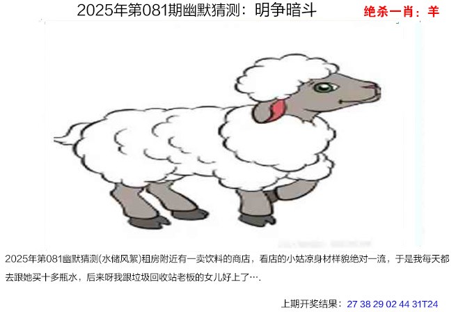 2025081期幽默猜测