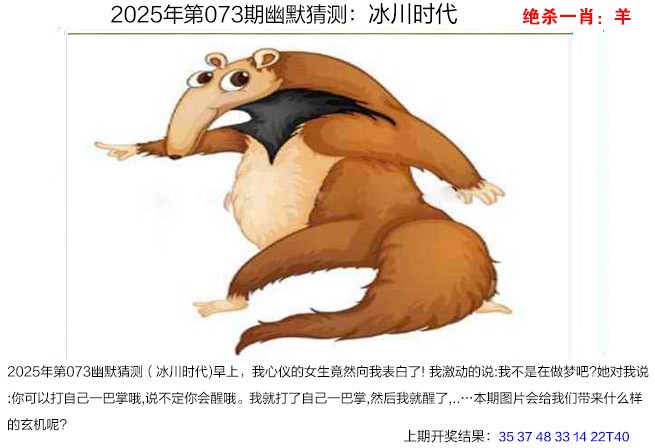 2025073期幽默猜测