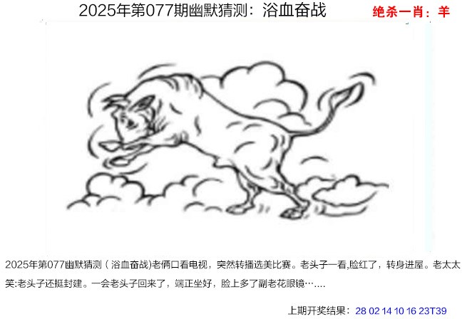 2025077期幽默猜测