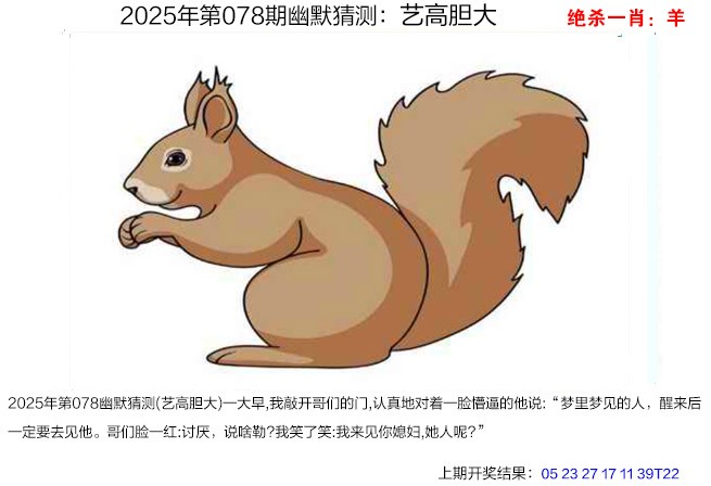 2025078期幽默猜测