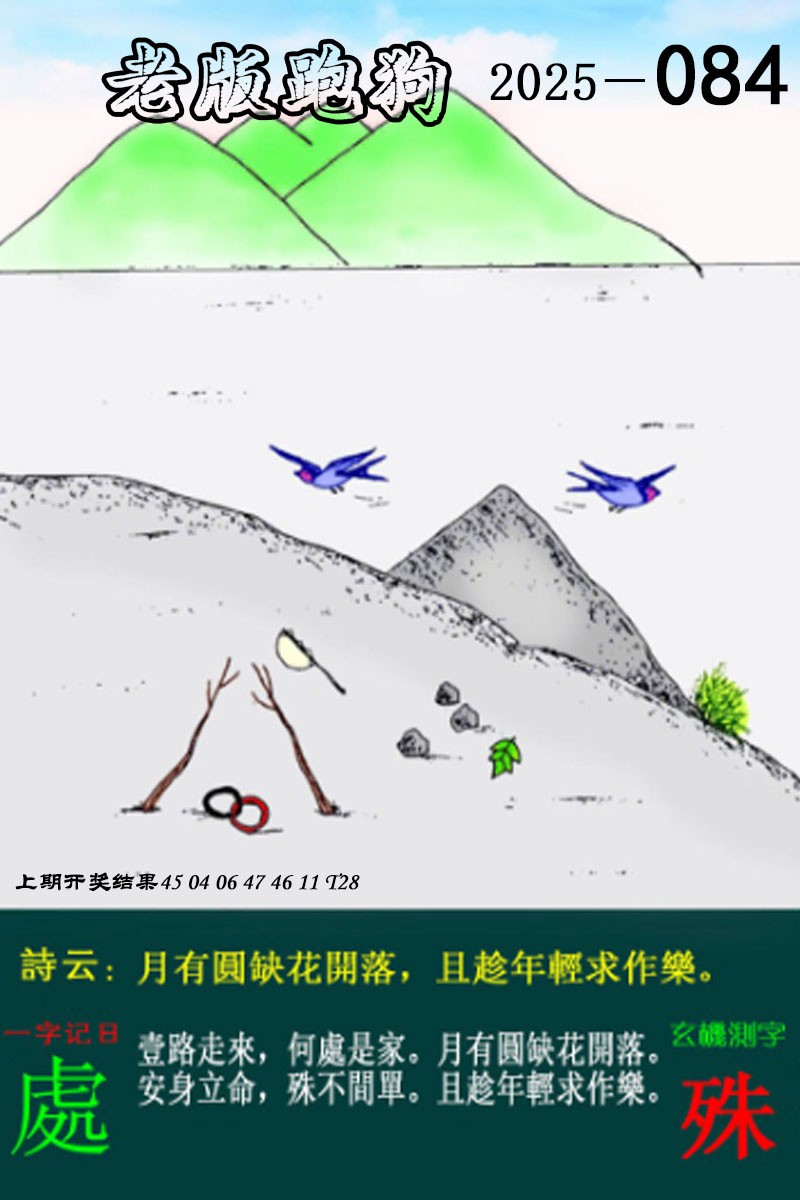 2025084期老版跑狗图