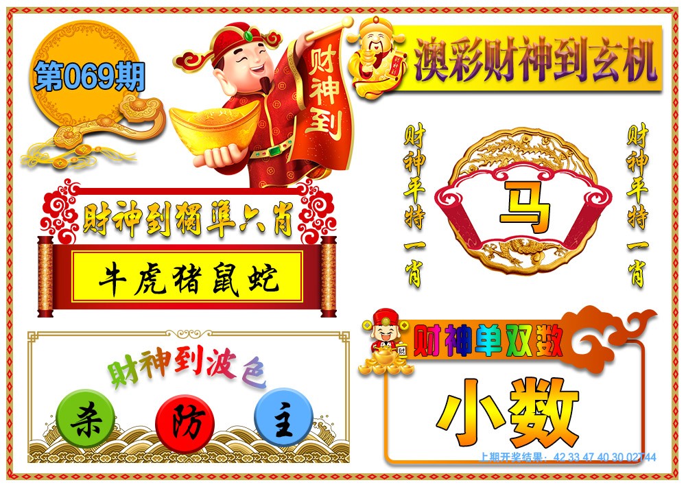 2025069期澳门财神到玄机