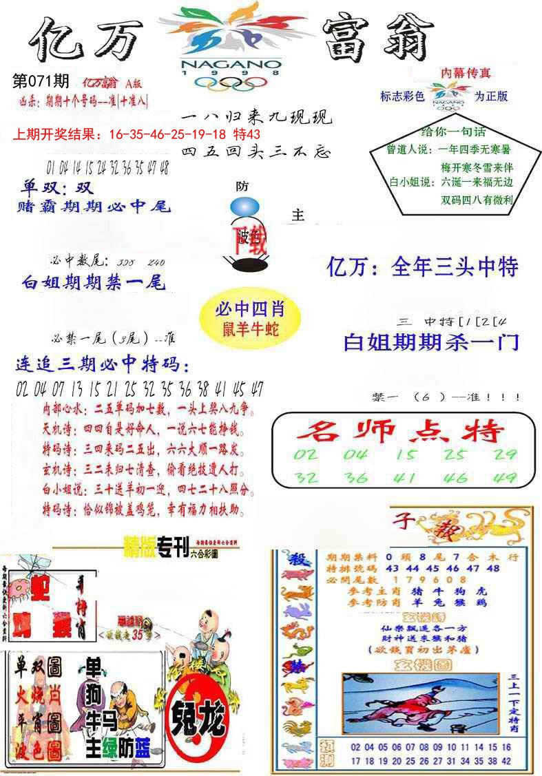 2025071期亿万富翁A