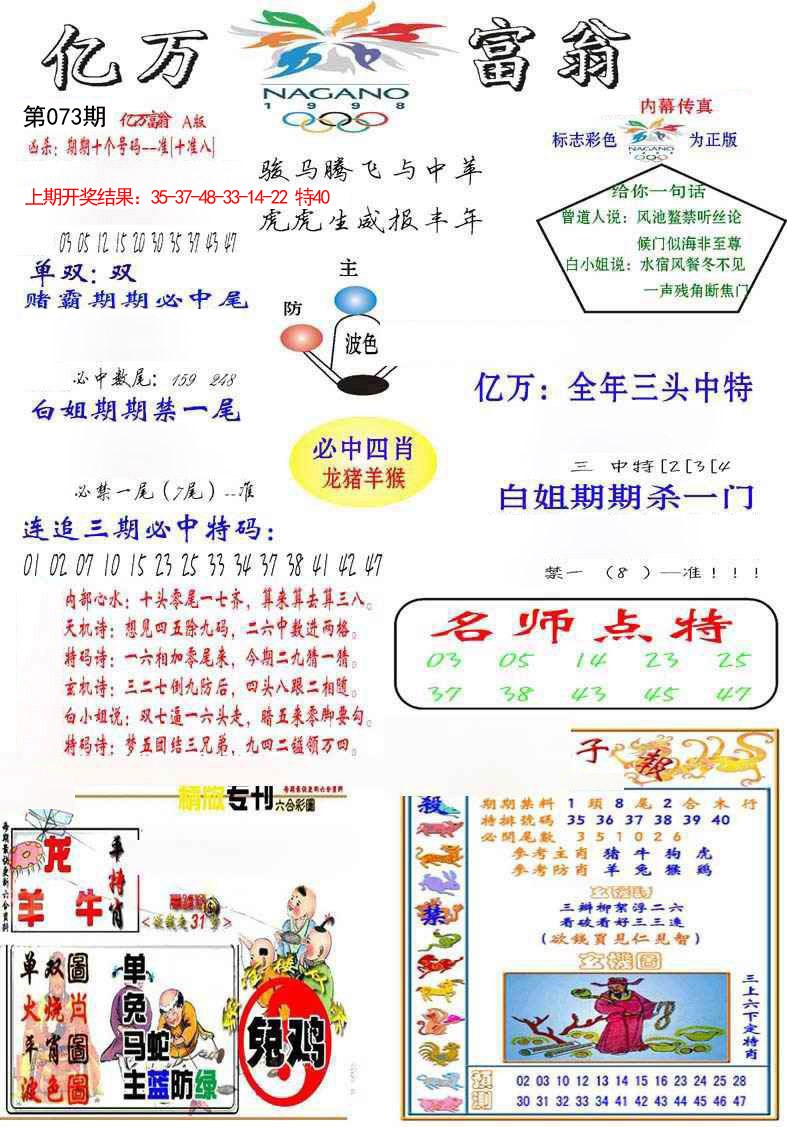 2025073期亿万富翁A
