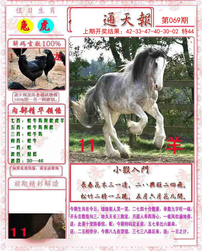 2025069期马经通天报