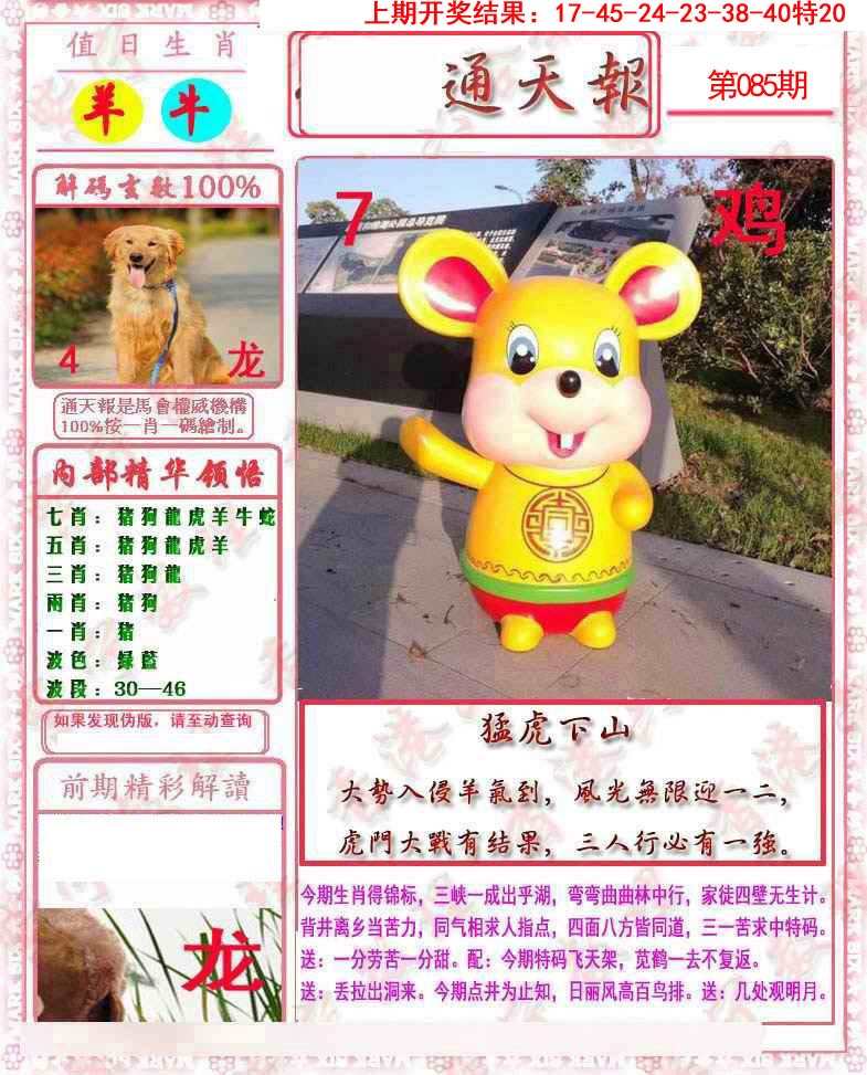 2025085期马经通天报
