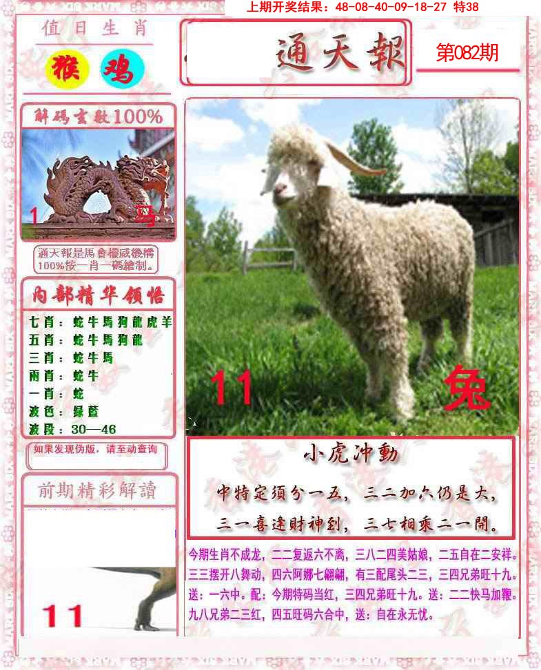 2025082期马经通天报